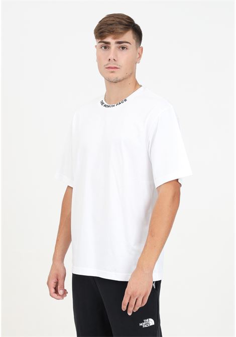 THE NORTH FACE white men's t-shirt zumu jacquard logo collar THE NORTH FACE | NF0A87DDFN41.